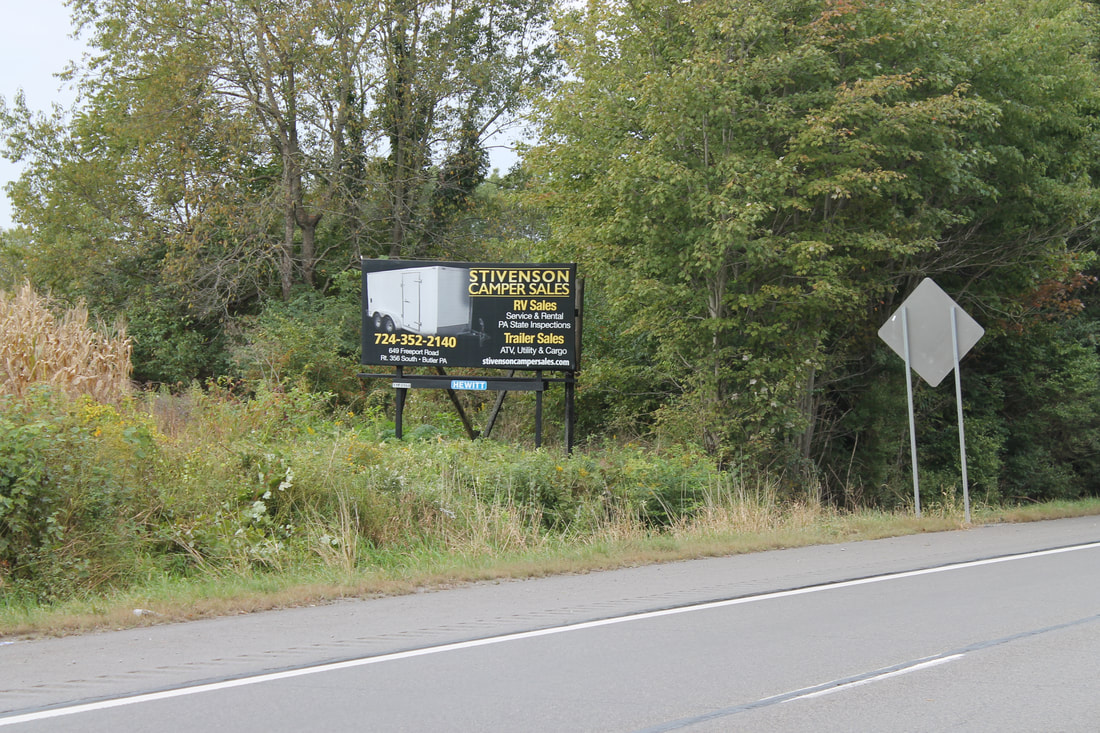Hewitt Outdoor billboard on Route 422 in Rose Point