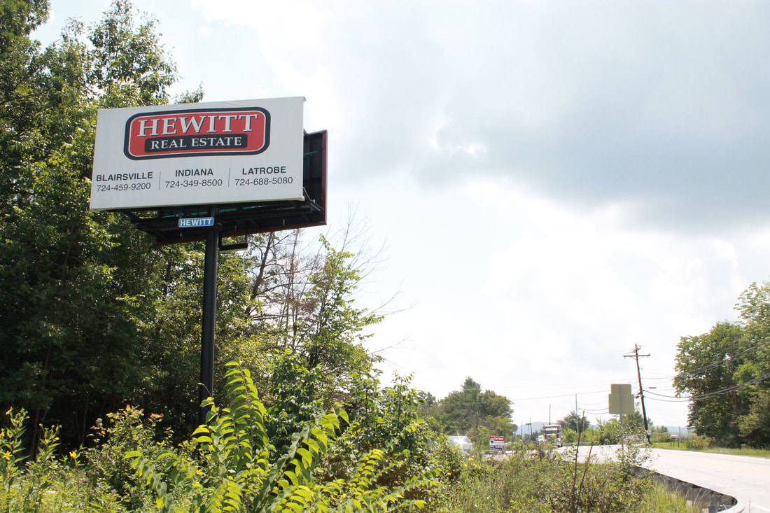 Hewitt Outdoor billboard on Route 217 south of Blairsville, PA