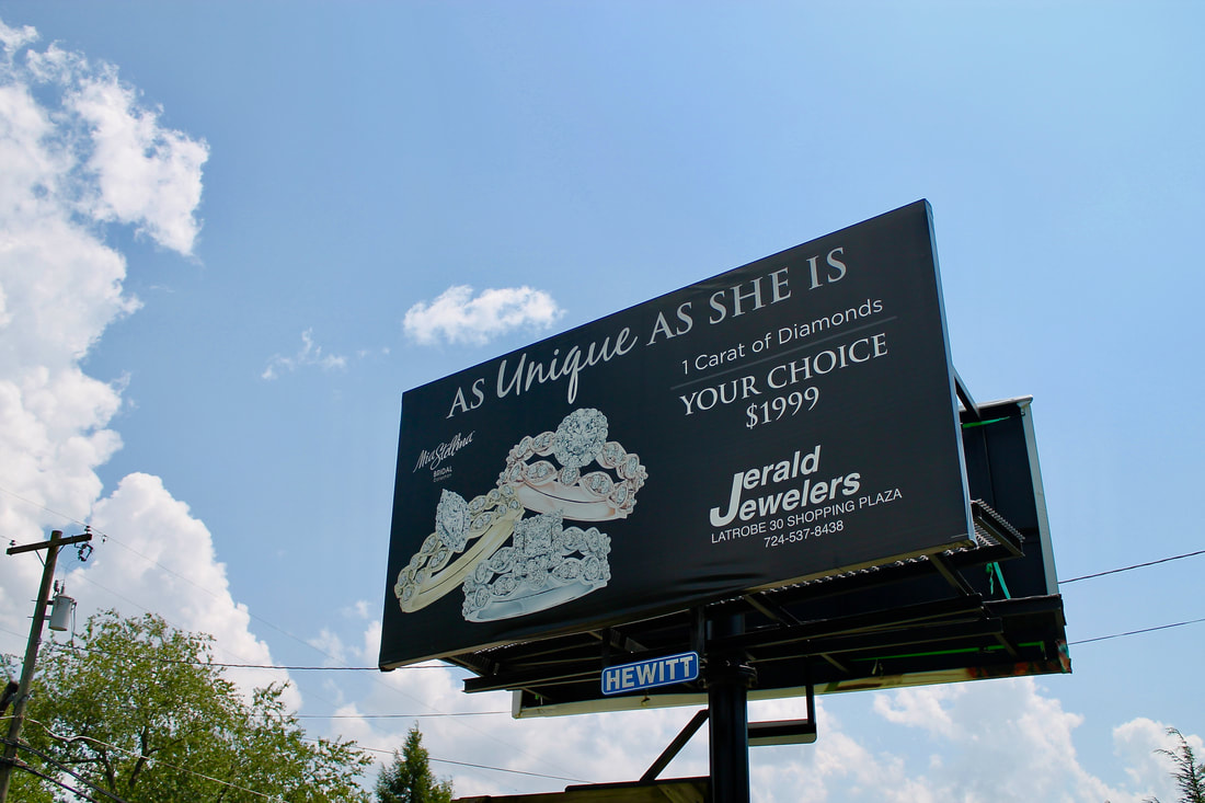 Hewitt Outdoor billboard on Route 981 north of Latrobe, PA