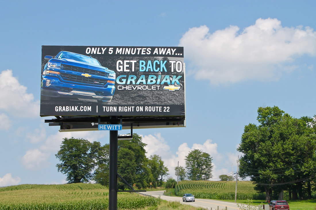 Hewitt Outdoor billboard on Route 119 in Crabtree, PA