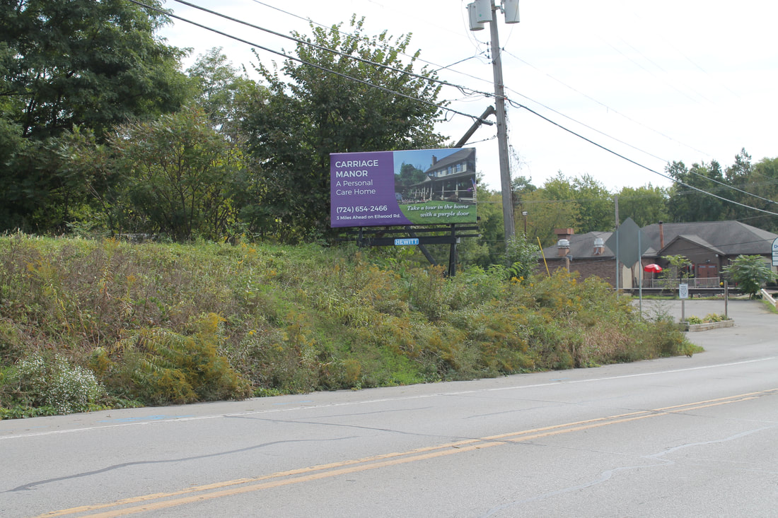 Hewitt Outdoor billboard on Route 65 across from Cascade Park