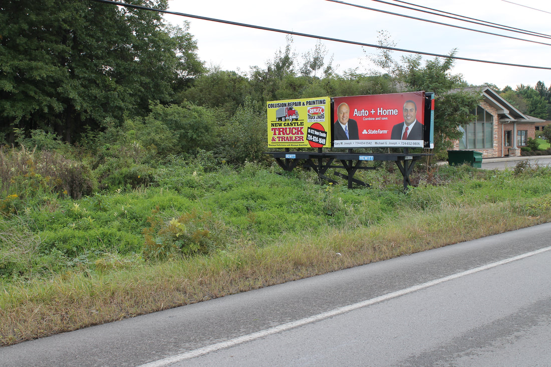 Hewitt Outdoor billboard on Route 18 north of New Castle, PA